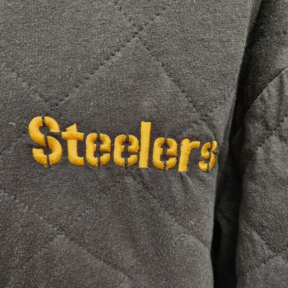 Pittsburgh Steelers Reversible NFL Logo Yellow Black Sweatshirt Jacket Men's S - Picture 5 of 11